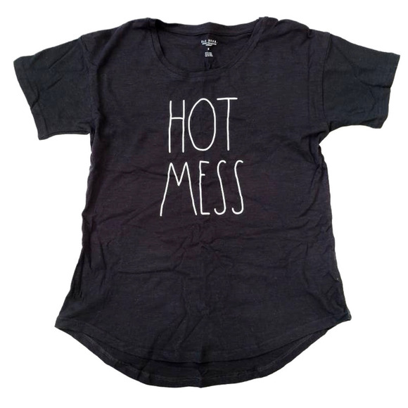 NEW Rae Dunn HOT MESS Tee Small Ladies - Picture 1 of 3
